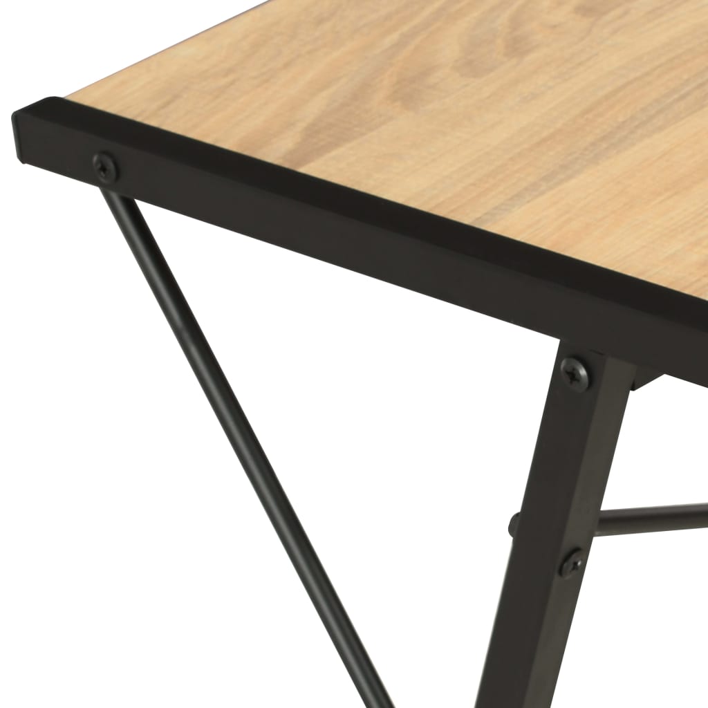 vidaXL Desk with Shelf Black and Oak 116x50x93 cm