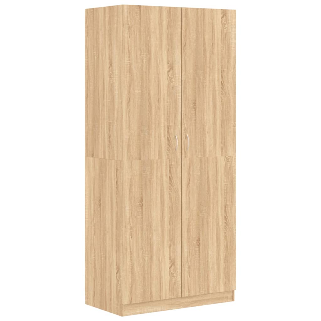 Armoire en bois d'ingénierie en chêne Sonoma 90x52x200 cm