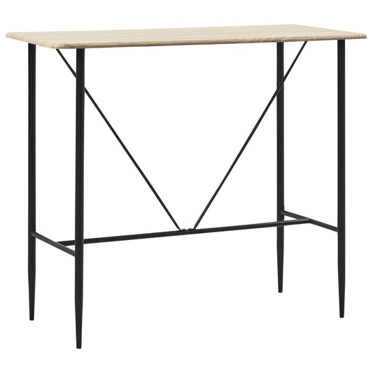 vidaXL Bar Table Oak 120x60x110 cm MDF