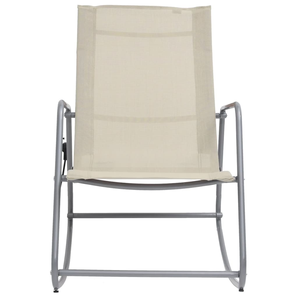Tuinschommelstoel Crème 95x54x85 cm Textilene