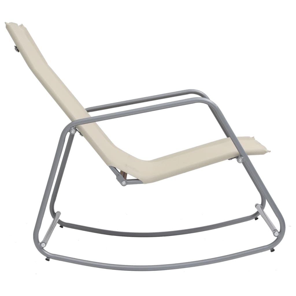 Tuinschommelstoel Crème 95x54x85 cm Textilene