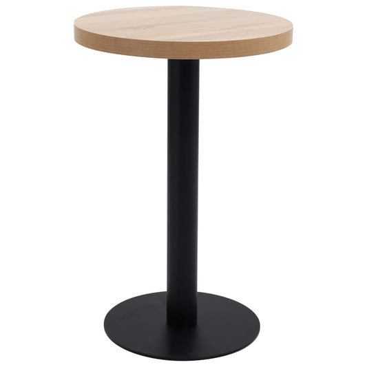 vidaXL Bistro Table Light Brown 50 cm MDF