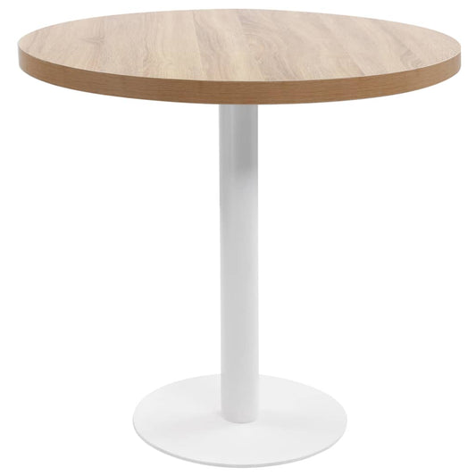 vidaXL Bistro Table Light Brown 80 cm MDF