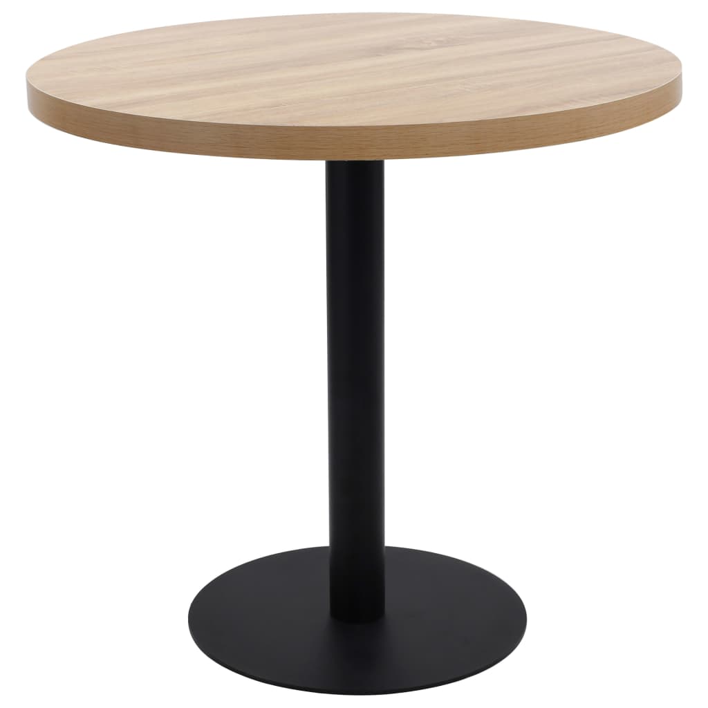 vidaXL Bistro Table Light Brown 80 cm MDF