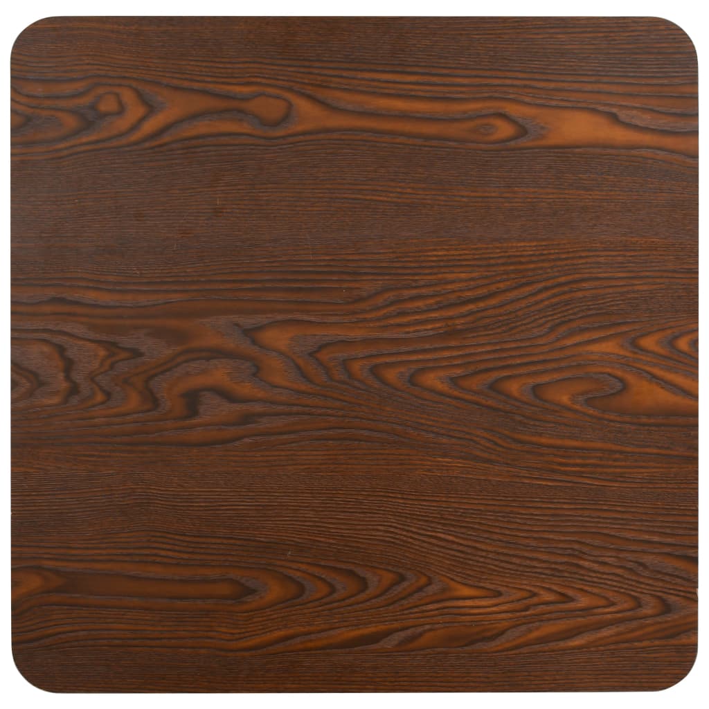 vidaXL Bistro Table Dark Brown 80X80 cm MDF