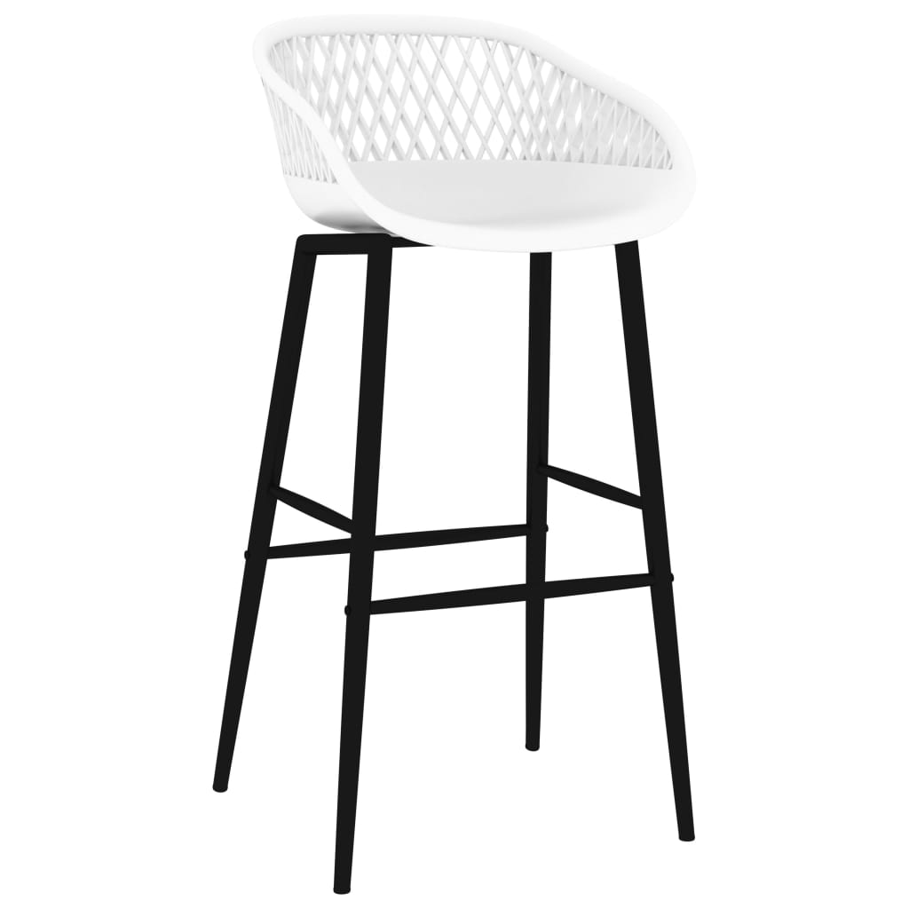 vidaXL Bar Chairs 2 pcs White