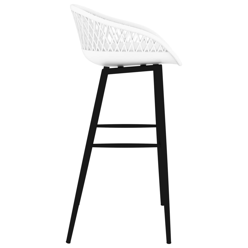 vidaXL Bar Chairs 2 pcs White