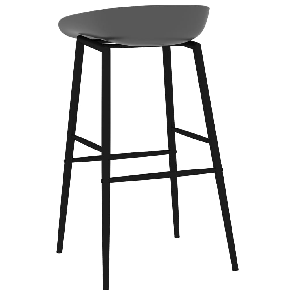 vidaXL Bar Chairs 2 pcs Grey