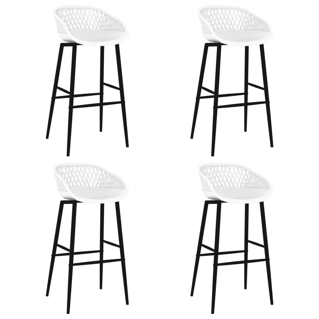 vidaXL Bar Chairs 4 pcs White