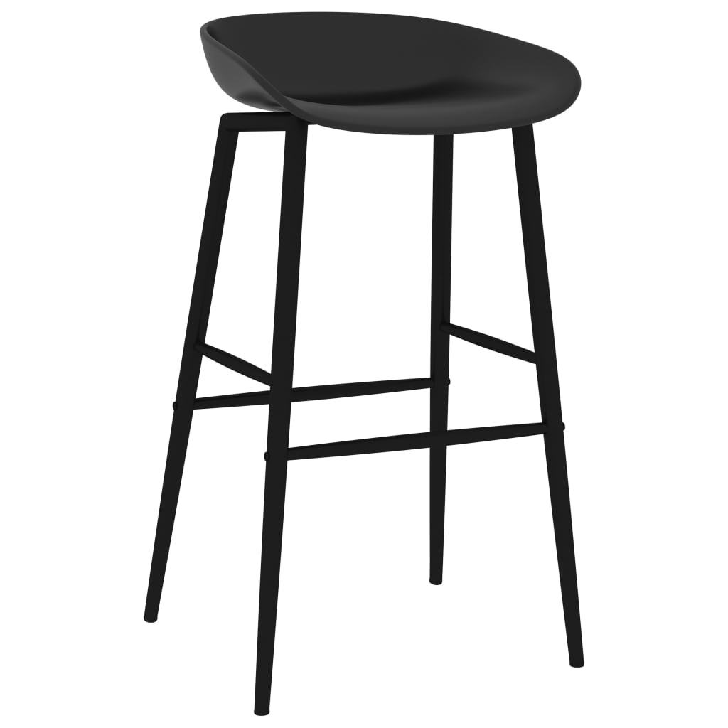 vidaXL Bar Chairs 4 pcs Black