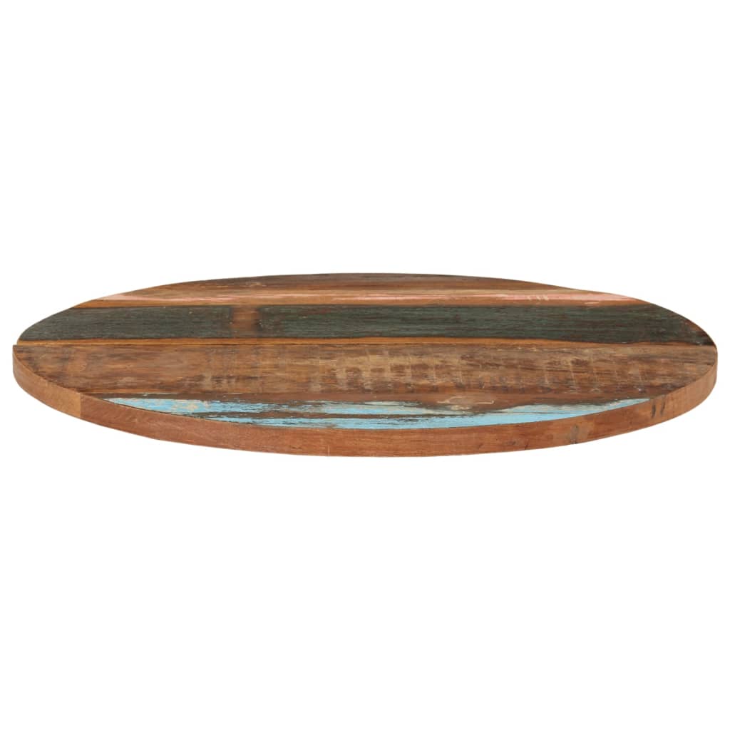 Plateau de Table Rond 70 cm 25-27 mm Bois Récupéré Massif