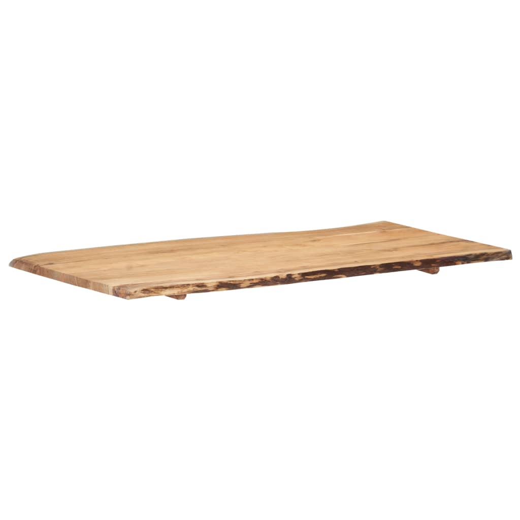 Plateau de Table Bois d'Acacia Massif 118x(50-60)x2.5 cm