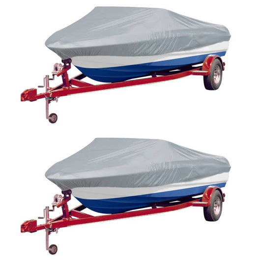 vidaXL Boat Covers 2 pcs Grey Length 488-564 cm Width 239 cm