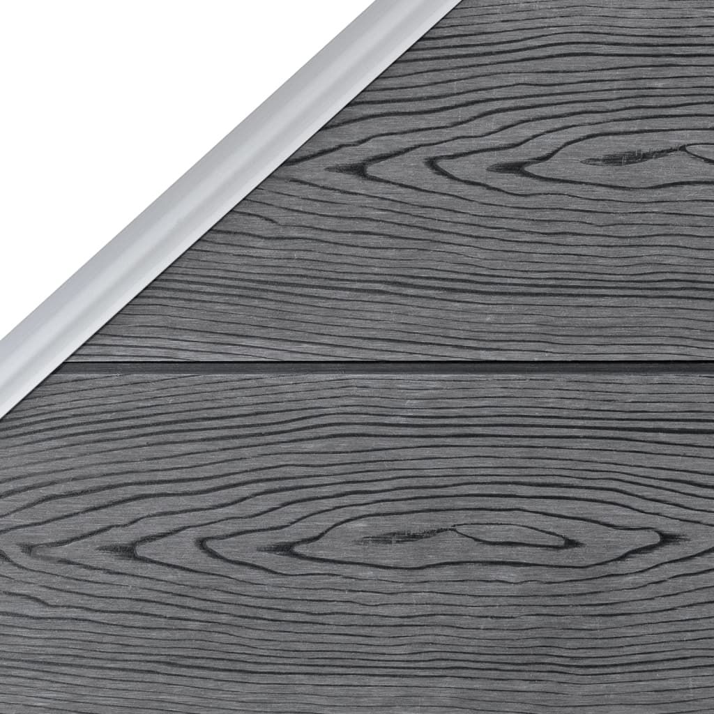 vidaXL Fence Panel WPC 95x(105-180) cm Grey