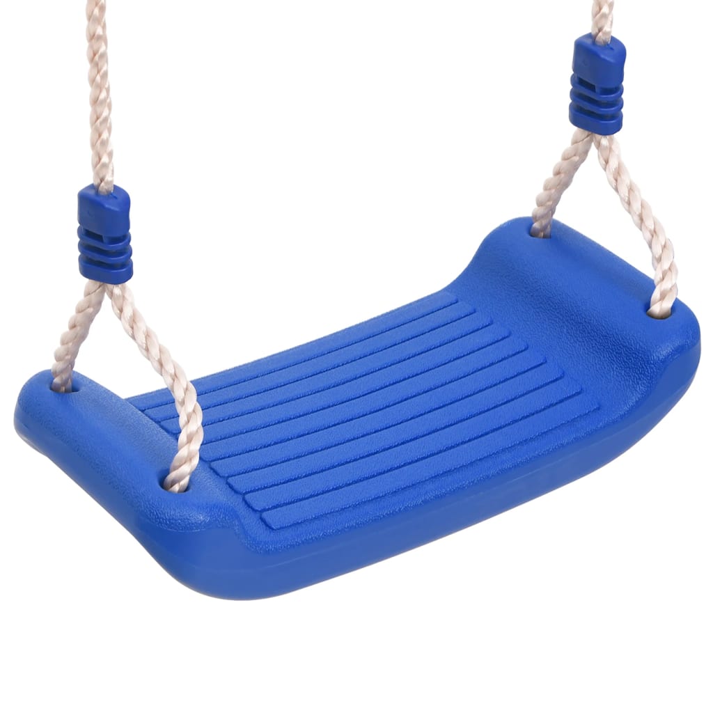 Swing Seats with Ropes 2 pcs Blue 37x15 cm Polyethene - Upclimb Ltd