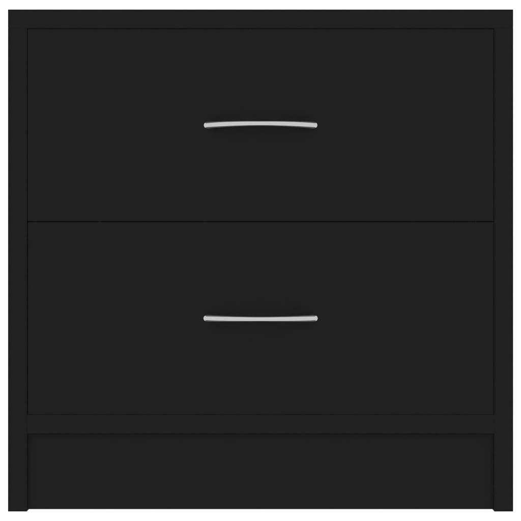 Tables de Chevet 2 pcs Noir 40x30x40 cm Bois d'ingénierie