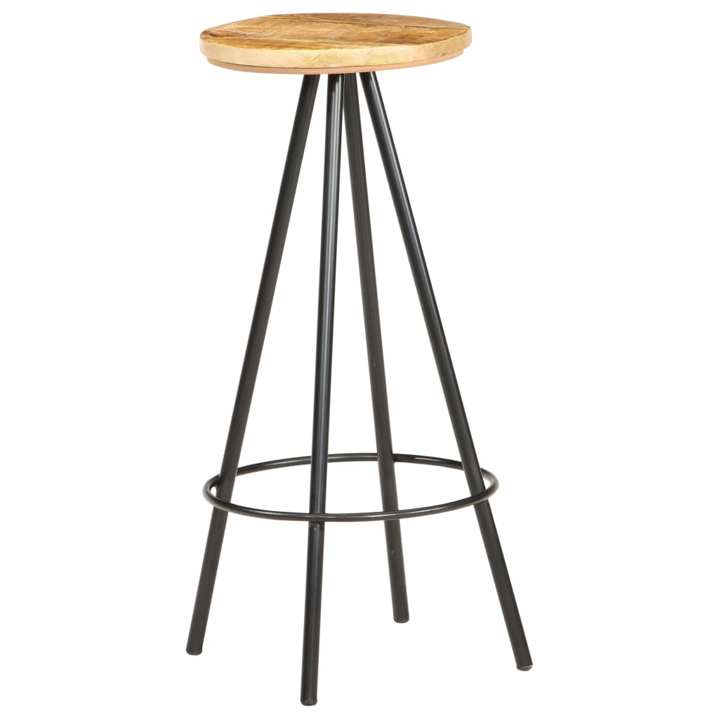 vidaXL Bar Stools 2 pcs Rough Mango Wood