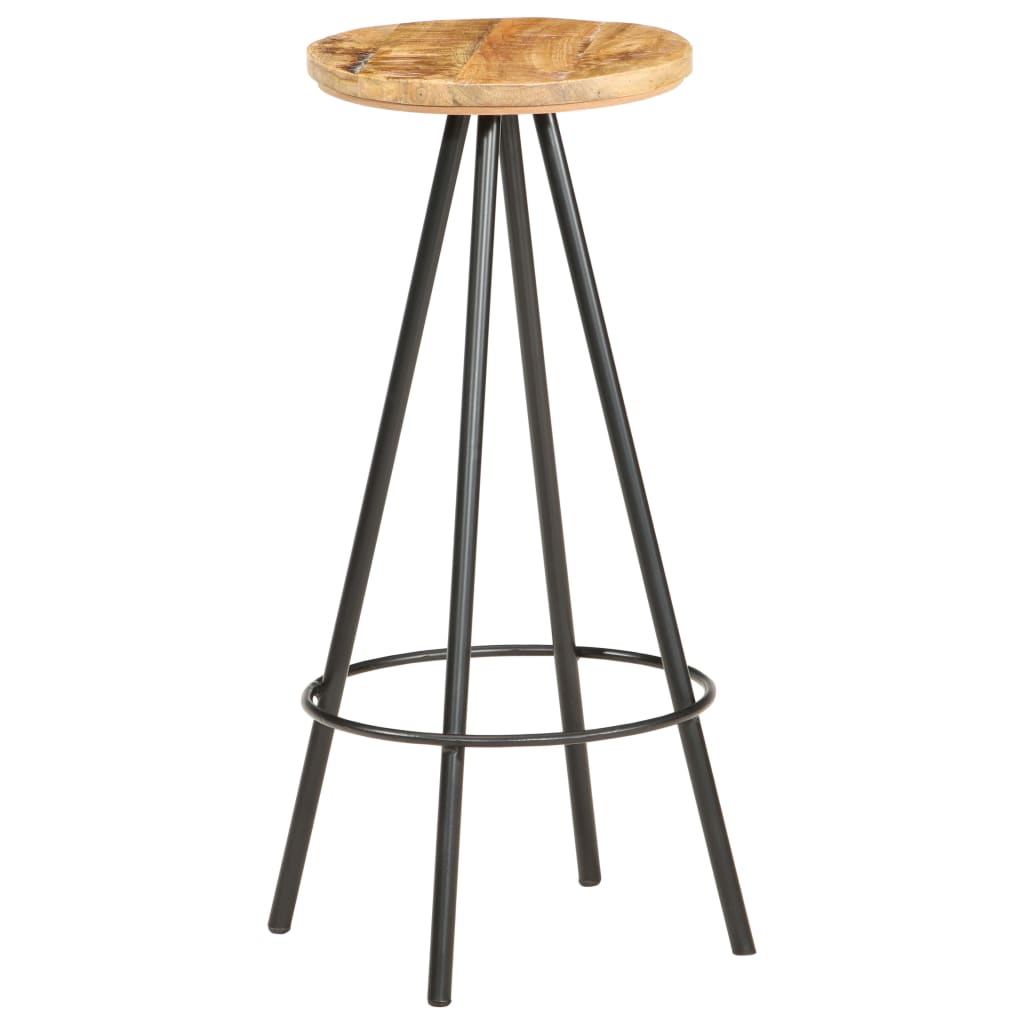 vidaXL Bar Stools 2 pcs Rough Mango Wood