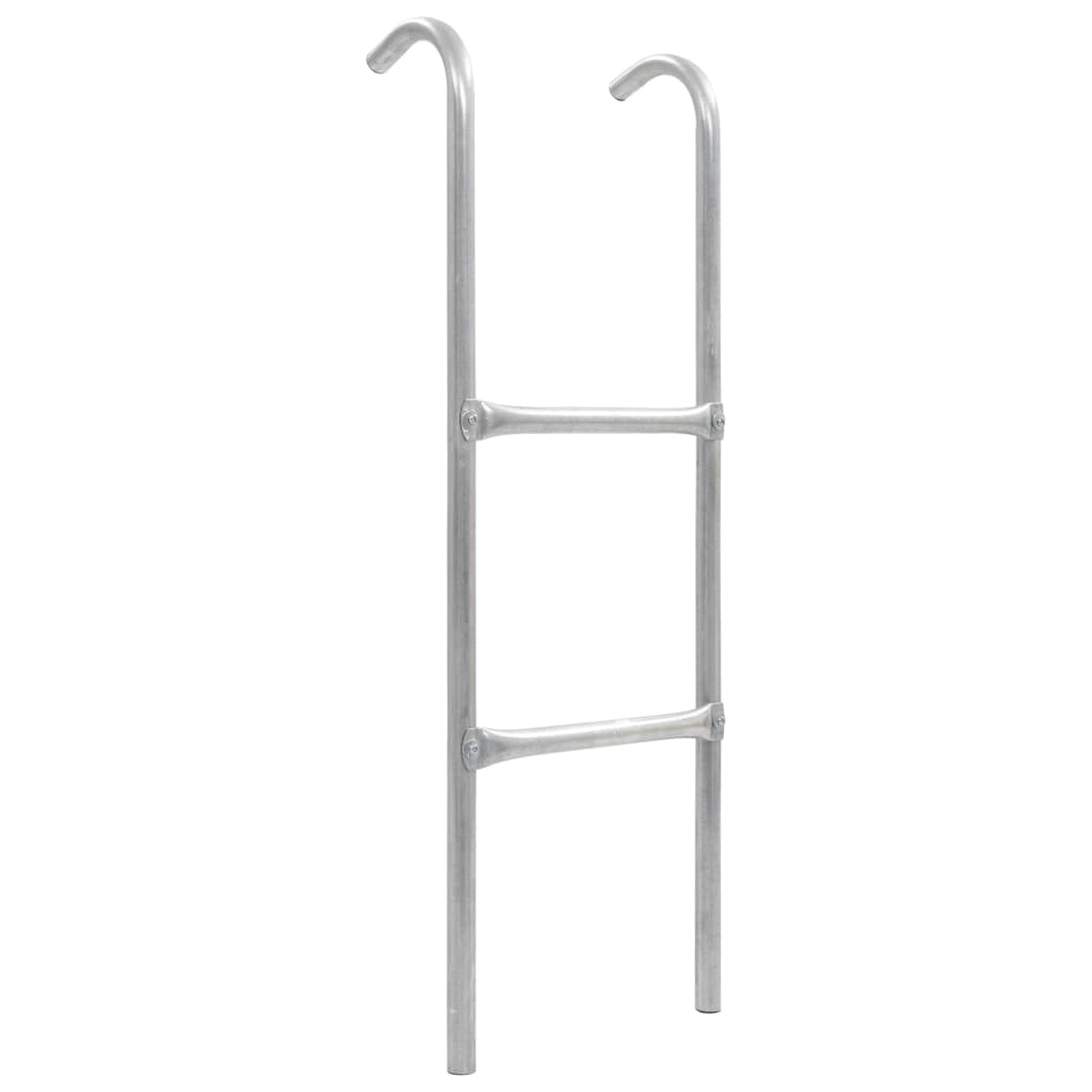 2-Step Trampoline Ladder Steel Silver 102.6 cm - Upclimb Ltd