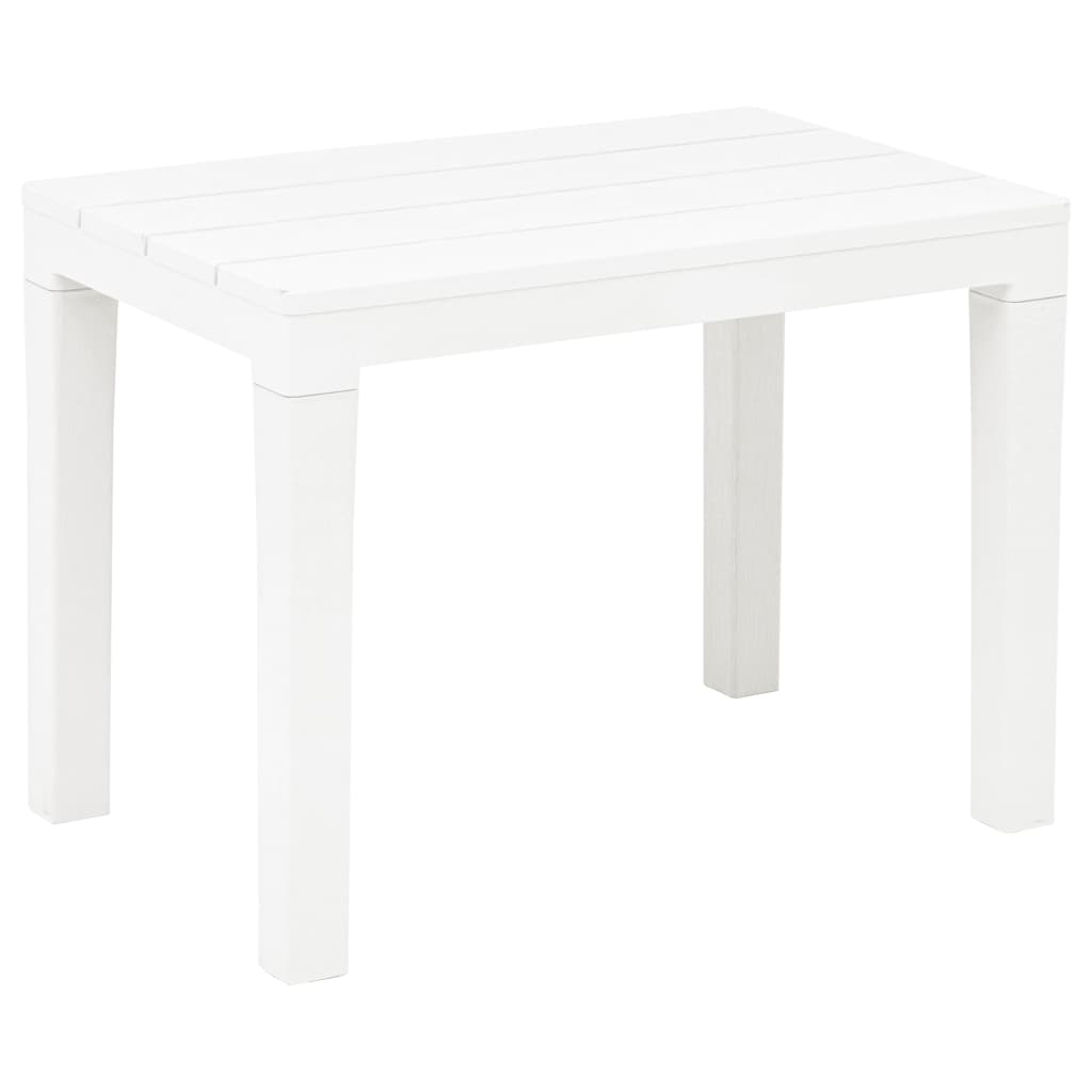 Table de jardin avec 2 bancs Plastique Blanc