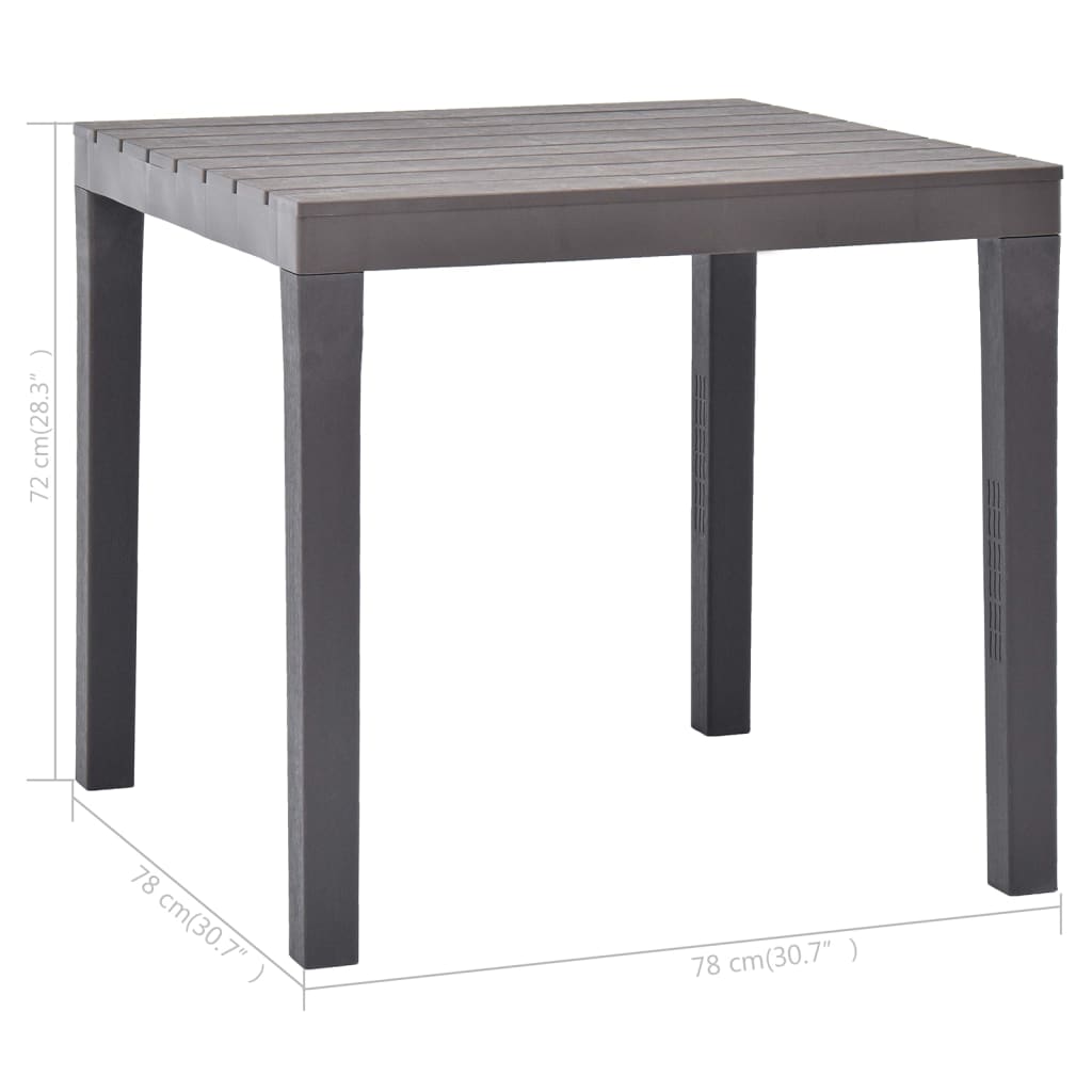 Table de jardin Mocca 78x78x72 cm Plastique