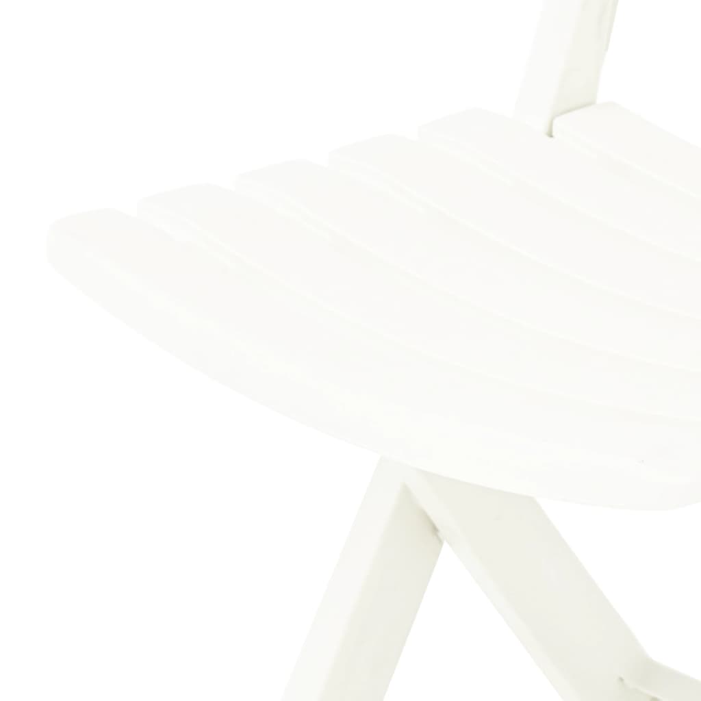 Chaises de jardin pliantes 2 pcs Plastique Blanc