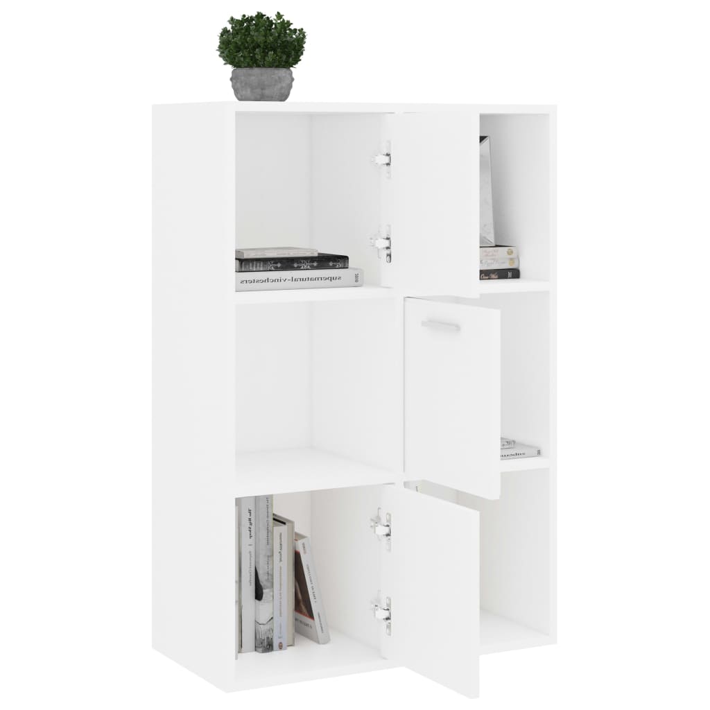 vidaXL Storage Cabinet White 60x29.5x90 cm Engineered Wood