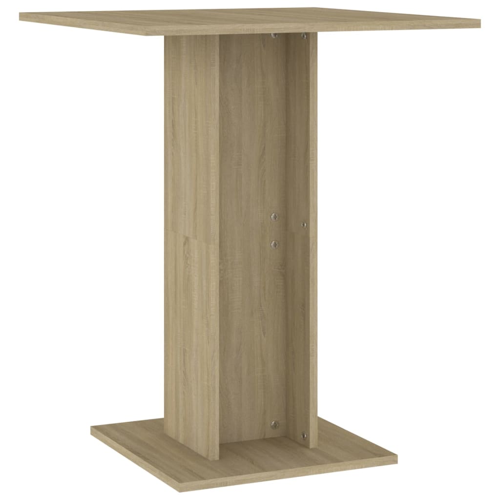 Table de bistrot Chêne Sonoma 60x60x75 cm Bois d'ingénierie