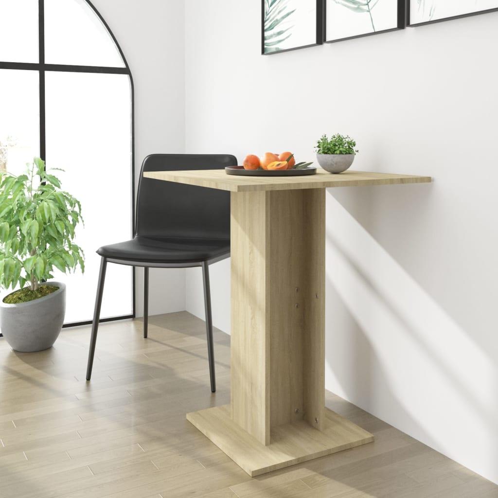 vidaXL Bistro Table Sonoma Oak 60x60x75 cm Engineered Wood