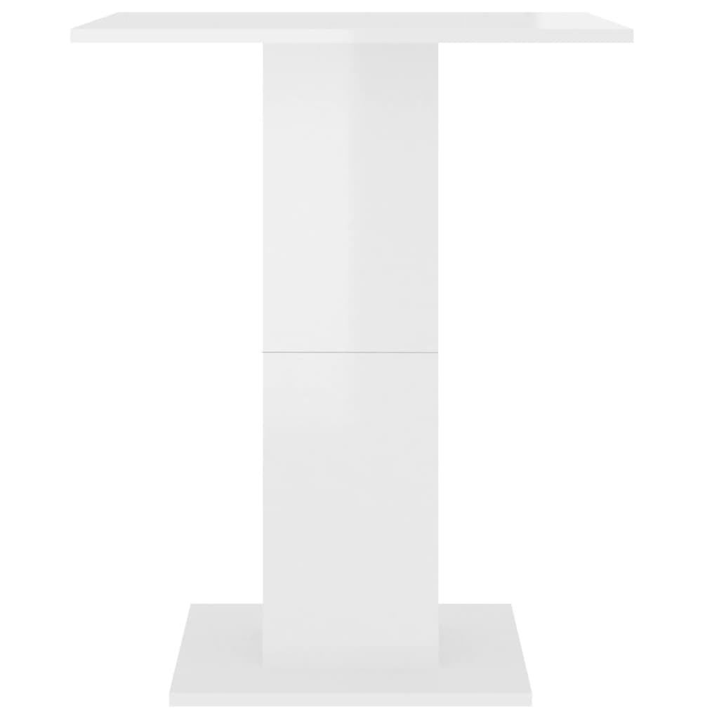 vidaXL Bistro Table High Gloss White 60x60x75 cm Engineered Wood