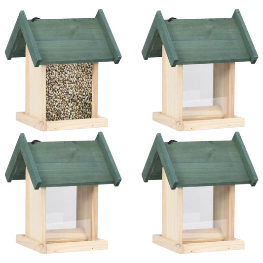 Mangeoires à oiseaux 4 pcs Firwood