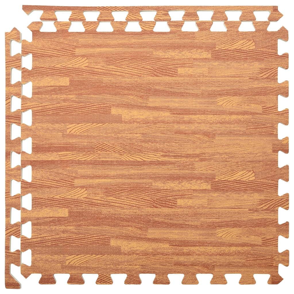 vidaXL Floor Mats 6 pcs Wood Grain 2.16 ㎡ EVA Foam