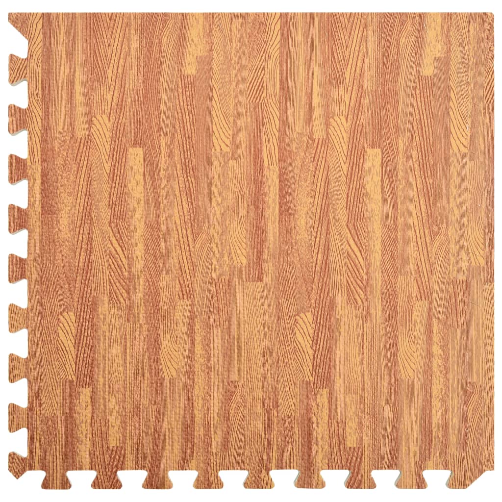 vidaXL Floor Mats 6 pcs Wood Grain 2.16 ㎡ EVA Foam