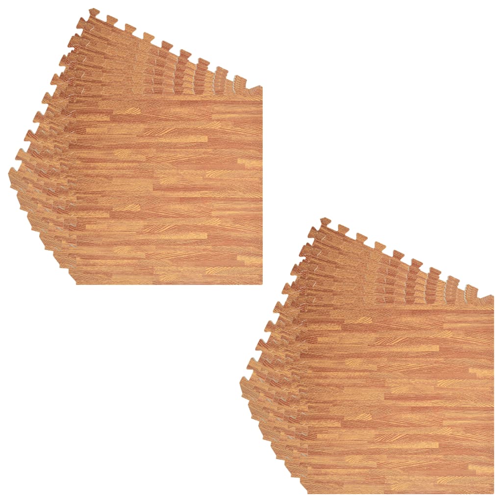 Floor Mats 12 pcs Wood Grain 4.32 ㎡ EVA Foam - Upclimb Ltd