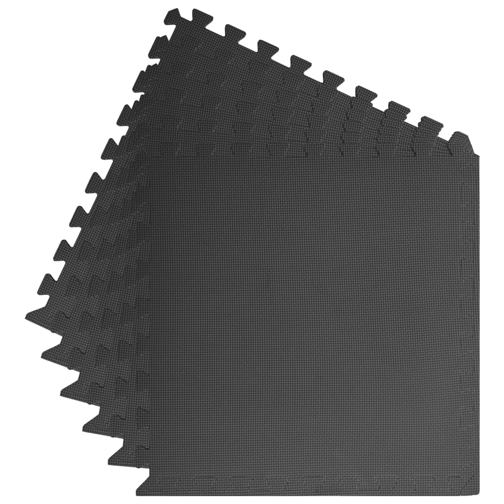 Floor Mats 6 pcs 2.16 ㎡ EVA Foam Black - Upclimb Ltd