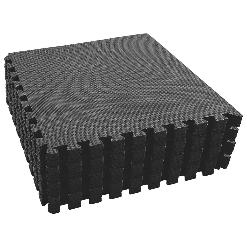 Floor Mats 24 pcs 8.64 ㎡ EVA Foam Black - Upclimb Ltd