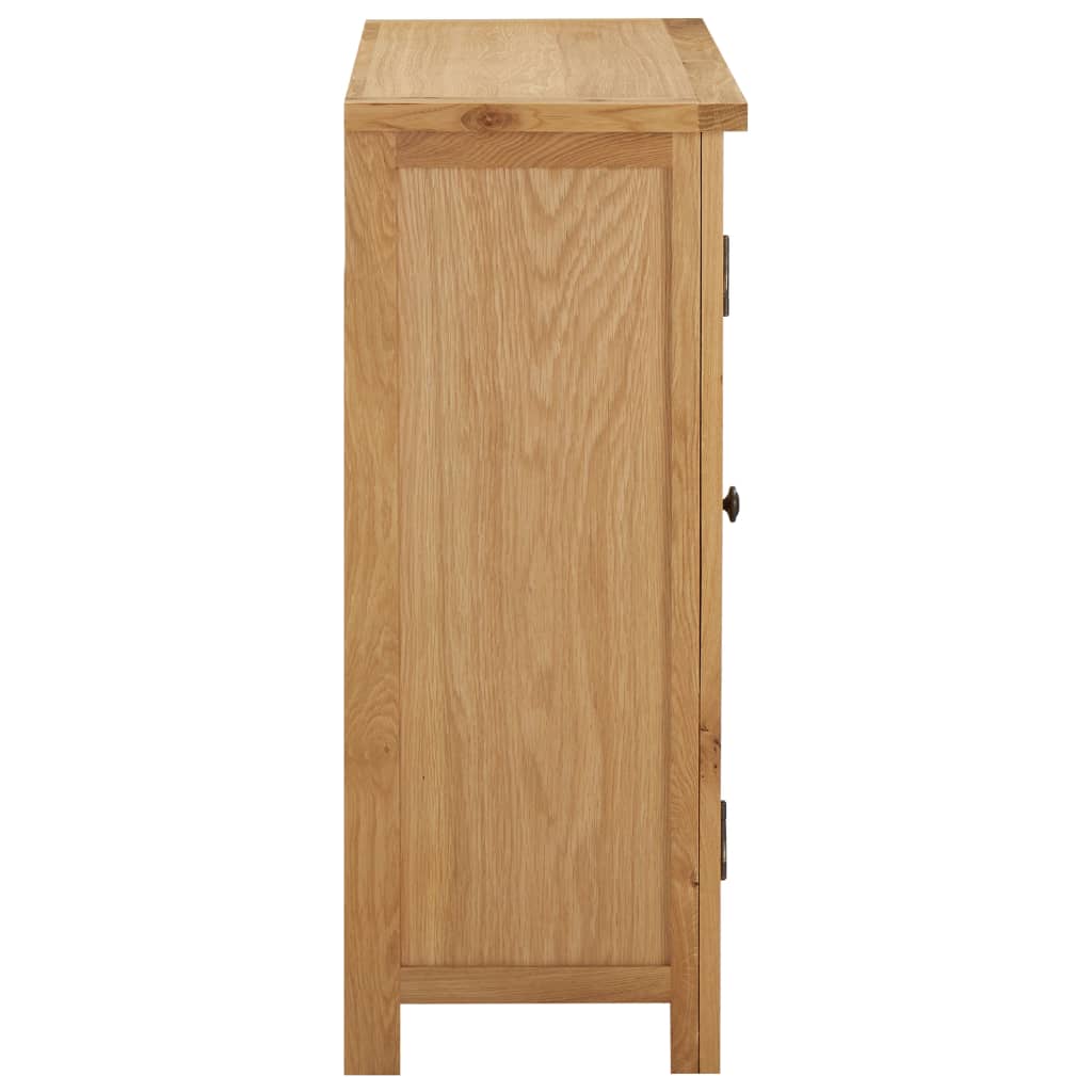 vidaXL Wine Cabinet for 11 Bottles 80x32x80 cm Solid Oak Wood