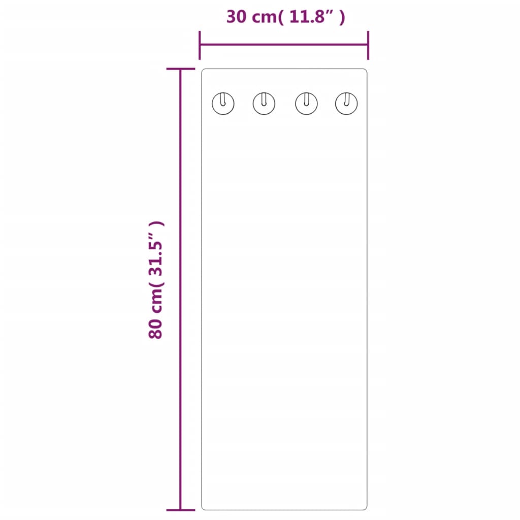 vidaXL Wall Mounted Coat Rack 80x30 cm Tempered Glass Brick Wall