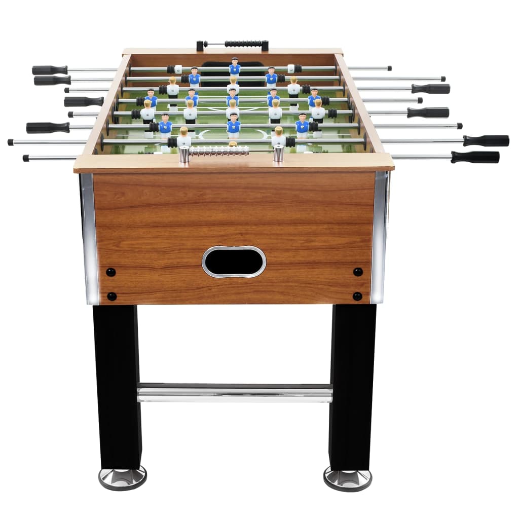 vidaXL Football Table Steel 60 kg 140x74.5x87.5 cm Light Brown and Black