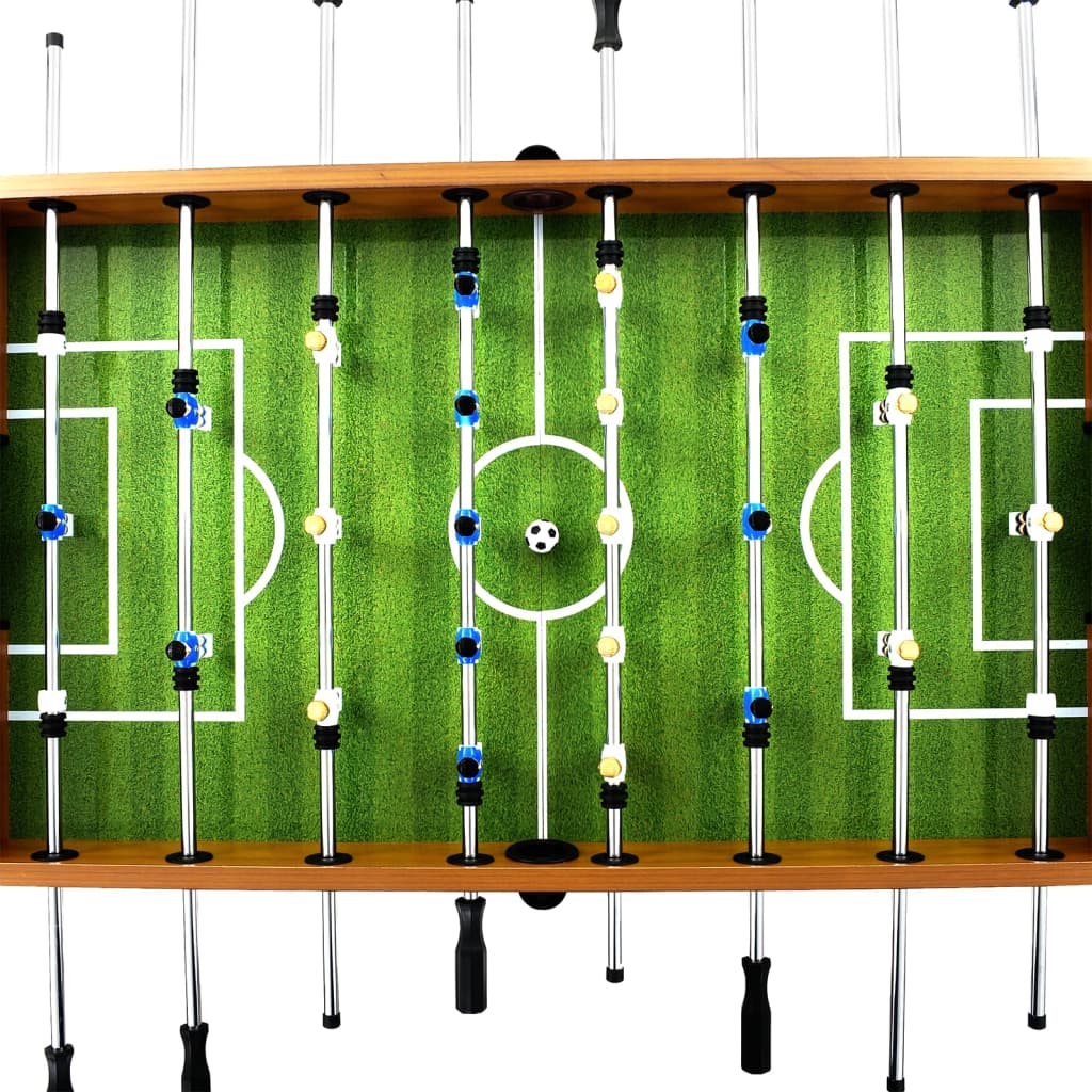 vidaXL Football Table Steel 60 kg 140x74.5x87.5 cm Light Brown and Black