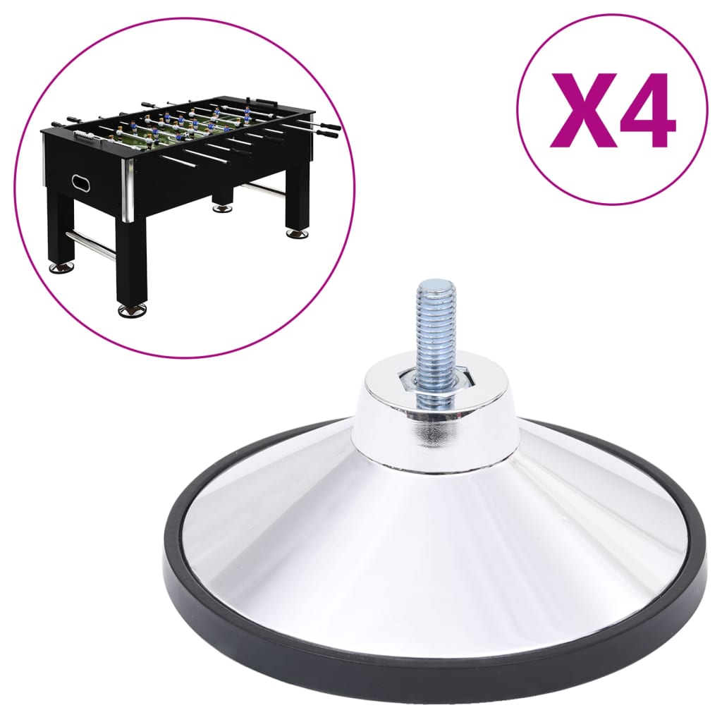 vidaXL Football Table Feet 4 pcs Chrome