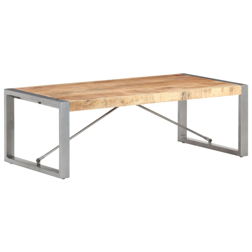 Table Basse 120x60x40 cm Bois de Manguier Brut