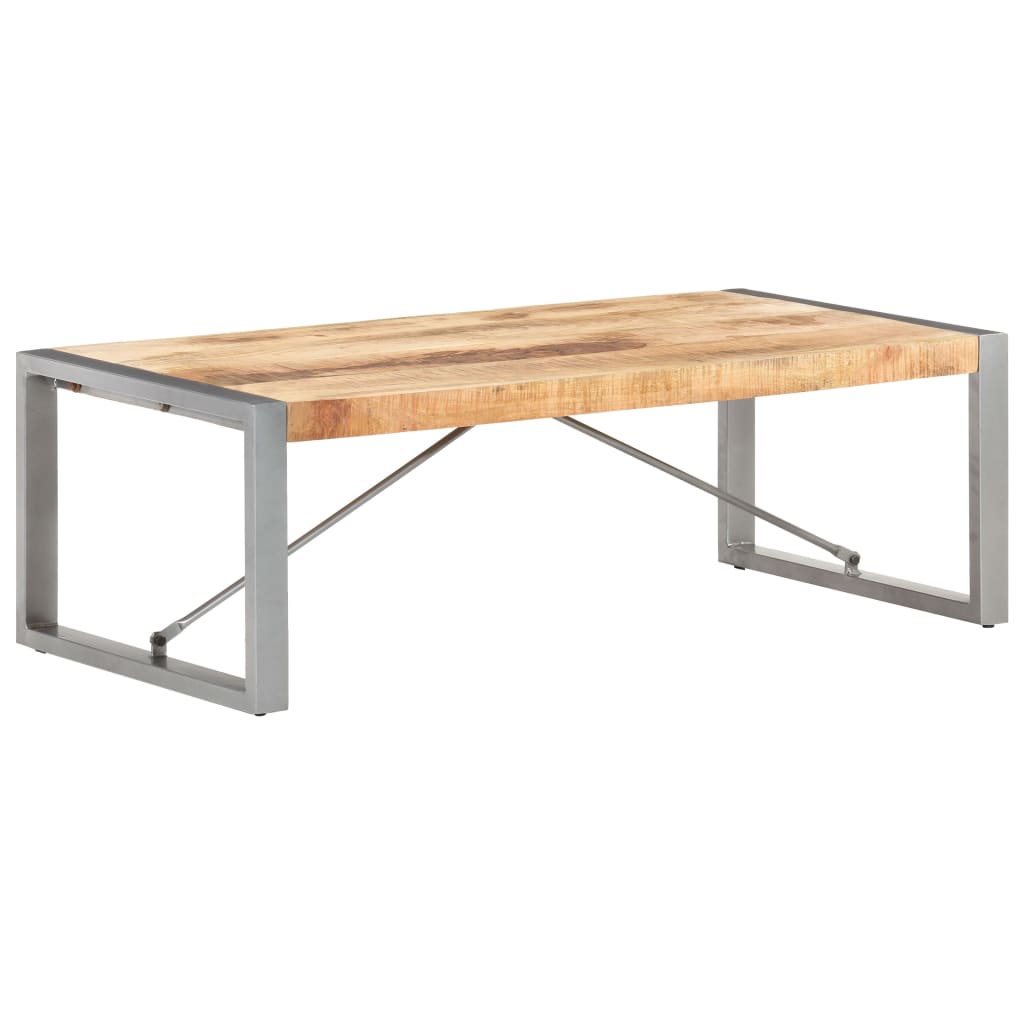 Table Basse 120x60x40 cm Bois de Manguier Brut