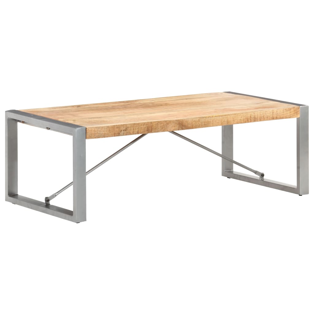 Table Basse 120x60x40 cm Bois de Manguier Brut