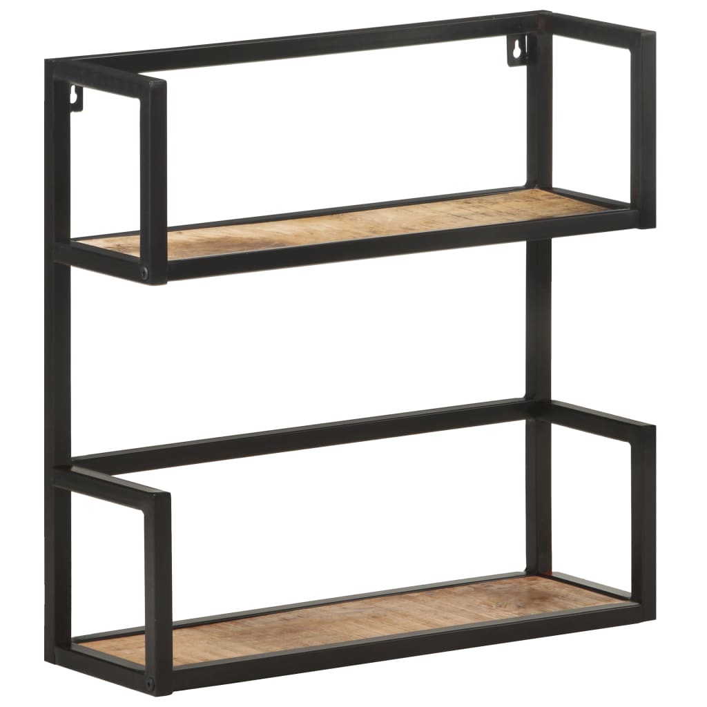 vidaXL Wall Shelf 60x20x60 cm Rough Mango Wood