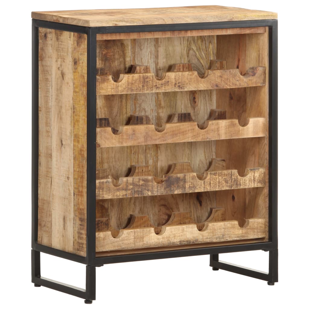 vidaXL Wine Cabinet 62x33x78.5 cm Rough Mango Wood