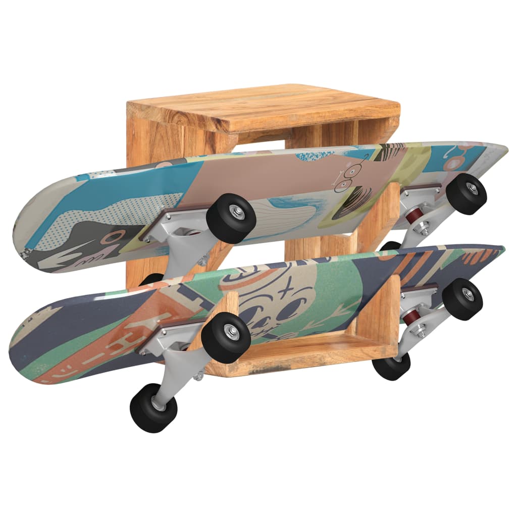 Skateboardhouder voor aan de muur 25x20x30 cm massief acaciahout