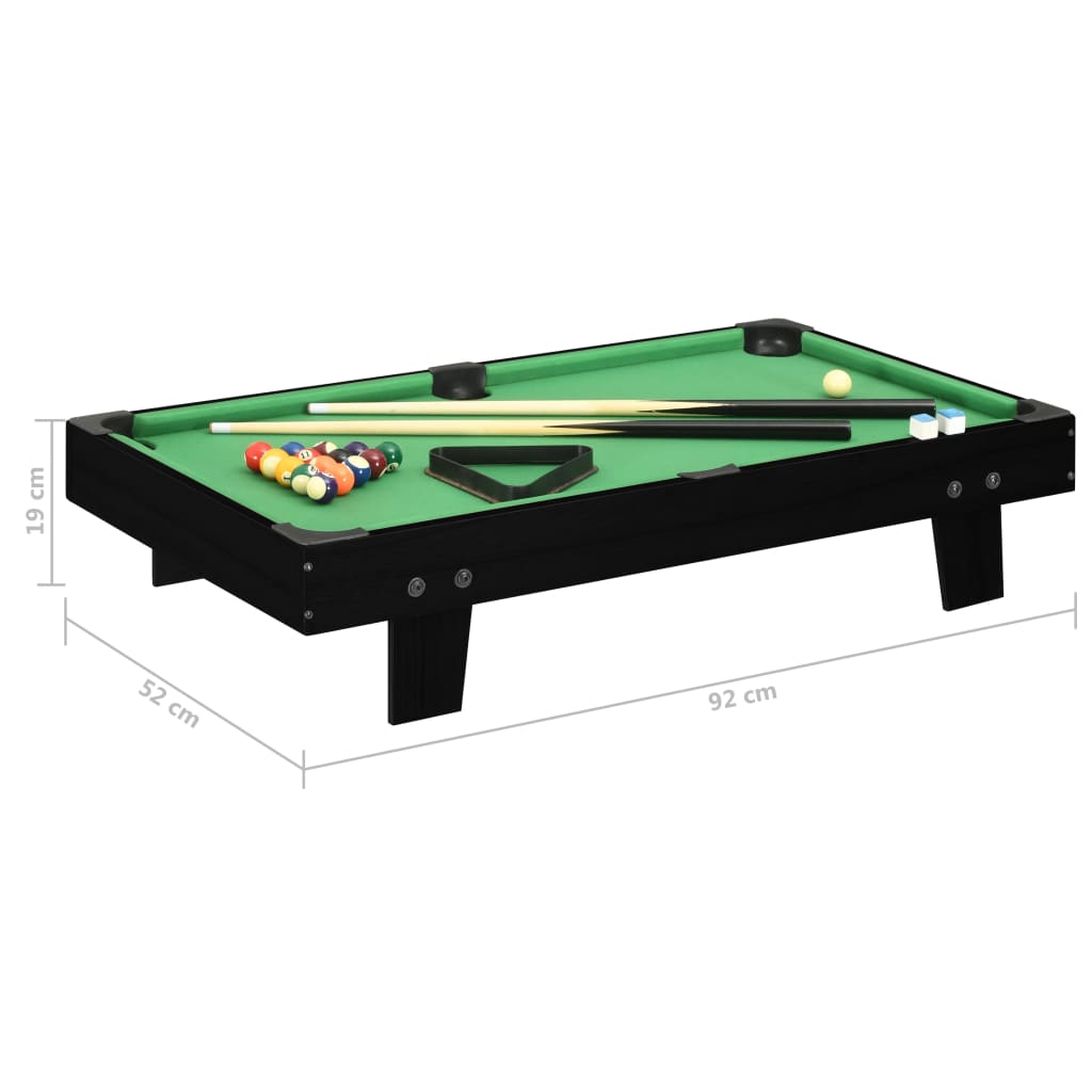 vidaXL 3 Feet Mini Pool Table 92x52x19 cm Black and Green