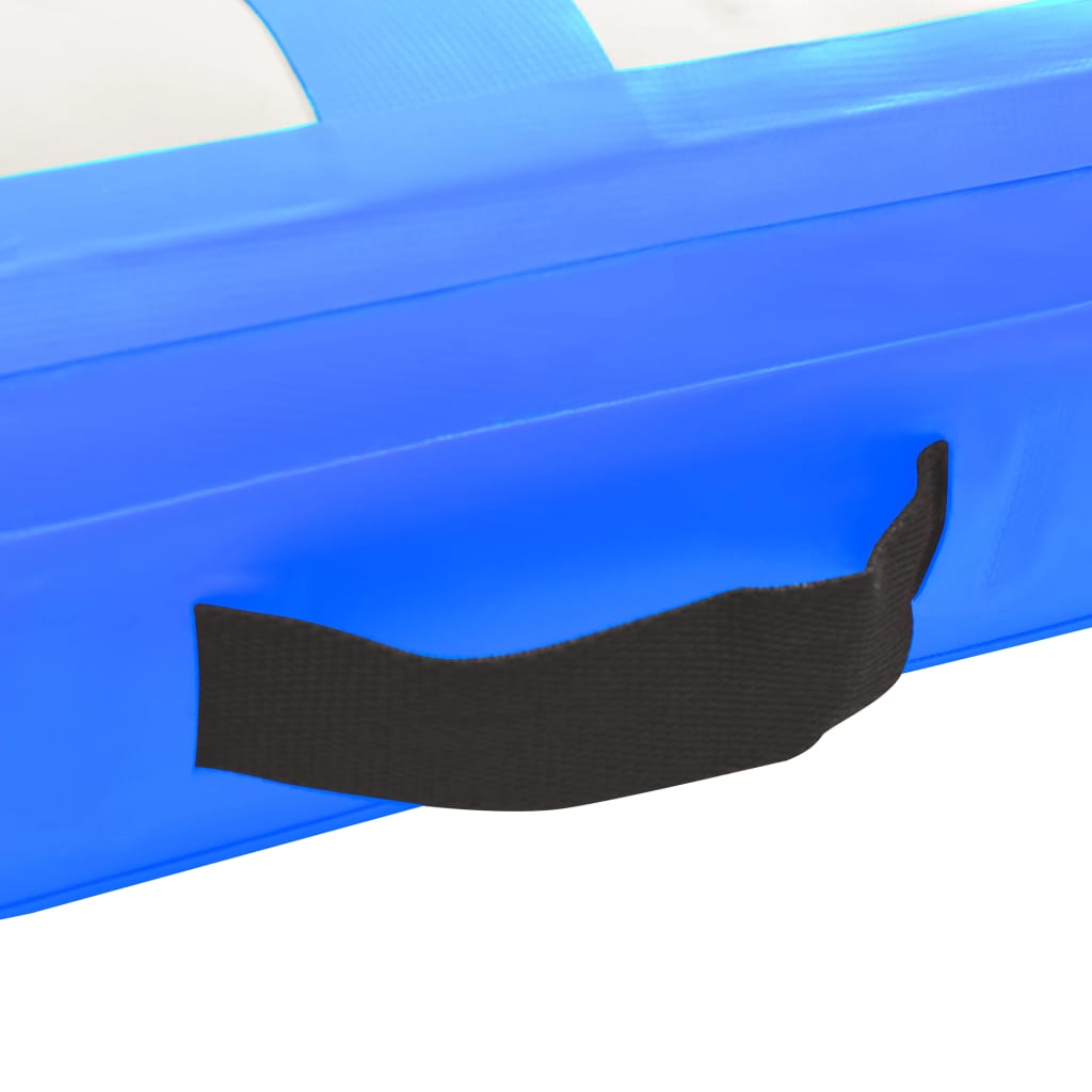 Inflatable Gymnastics Mat with Pump 300x100x15 cm PVC Blue - Upclimb Ltd