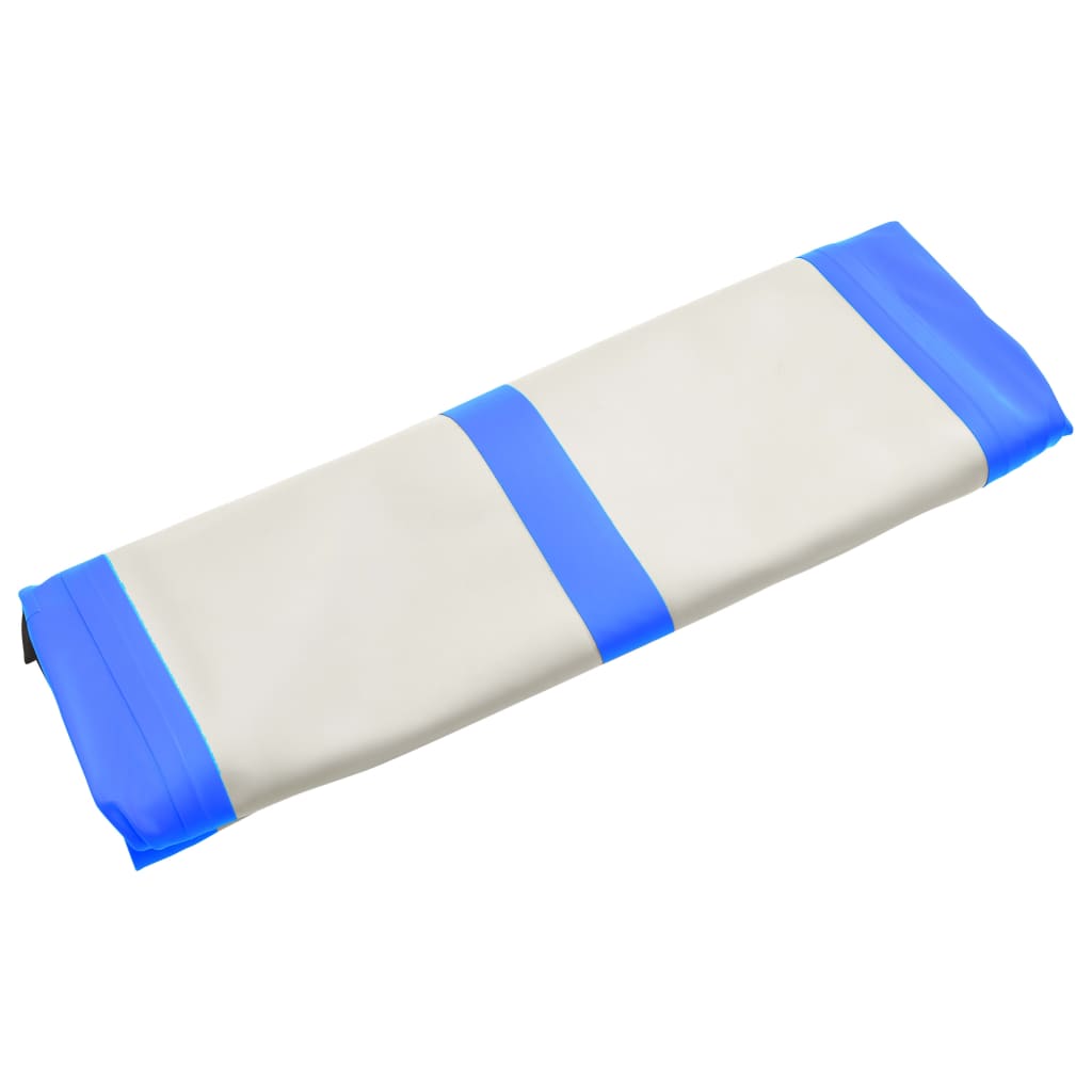 Inflatable Gymnastics Mat with Pump 700x100x20 cm PVC Blue - Upclimb Ltd
